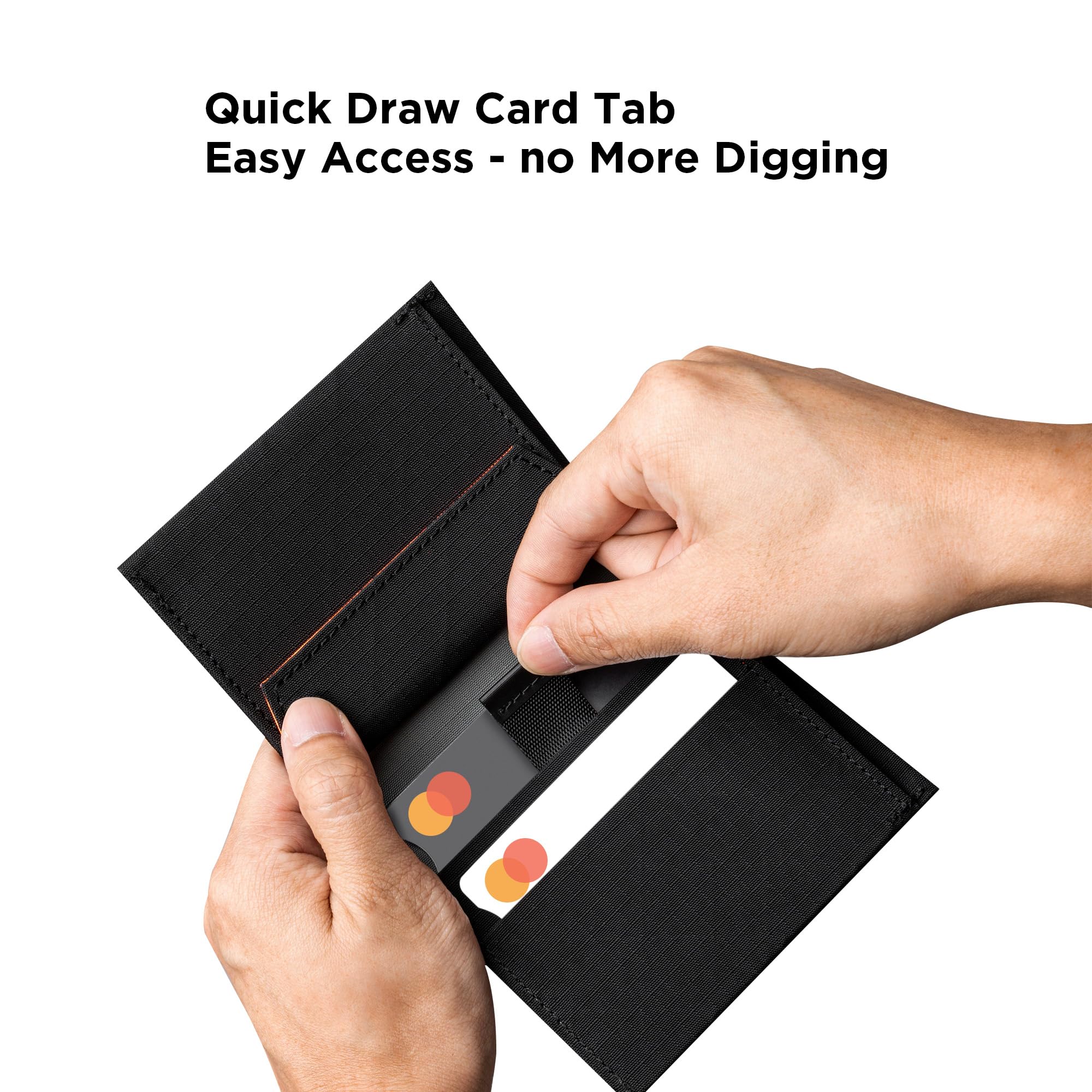 ALPAKA Ark Bifold Coin Wallet Mens Minimalist RFID Blocking Front Pocket Wallet with Magnetic Coin Pouch - Holds 5 Cards Plus Cash - Black Axogrid 210D - Image 5