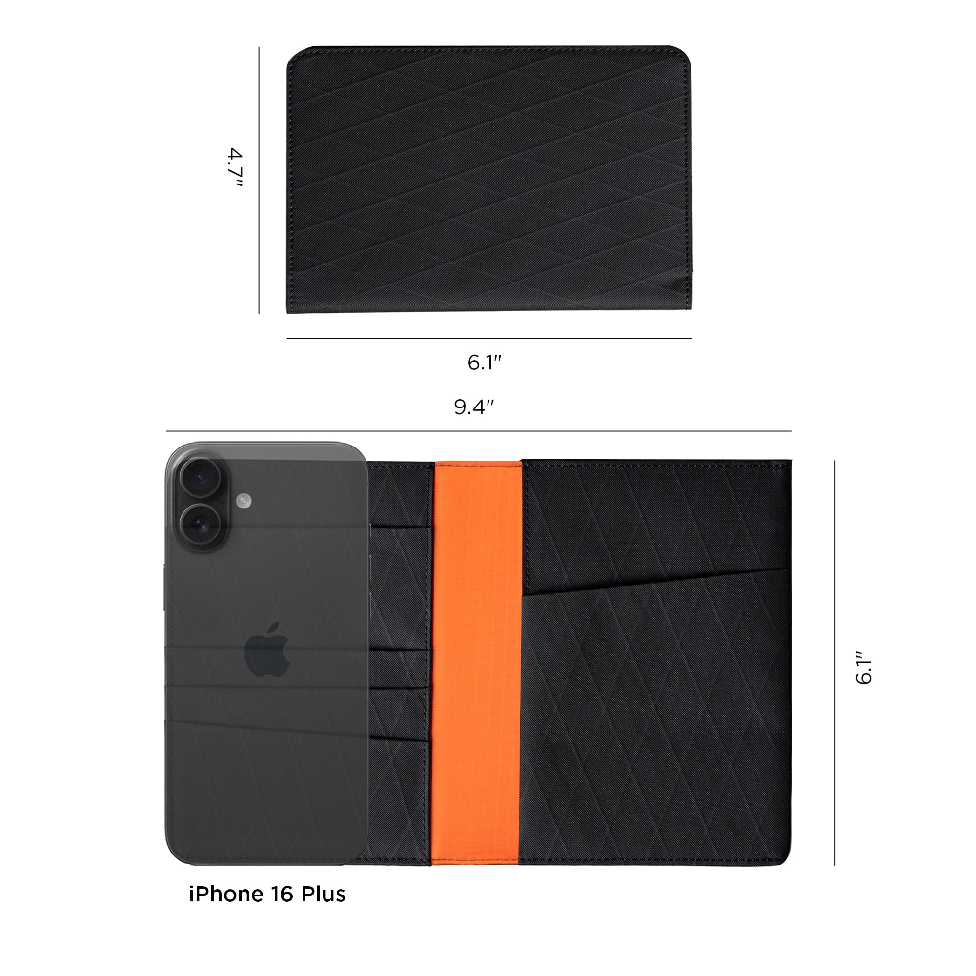 ALPAKA ARK Bifold Passport Wallet - Passport Holder with X-Pac VX21 Weatherproof Fabirc, UV Proof, Passport Slot, Card, Cash, Tickets 3 Slots & Travel Documents for Men Family Travel Journey (Black) - Image 5