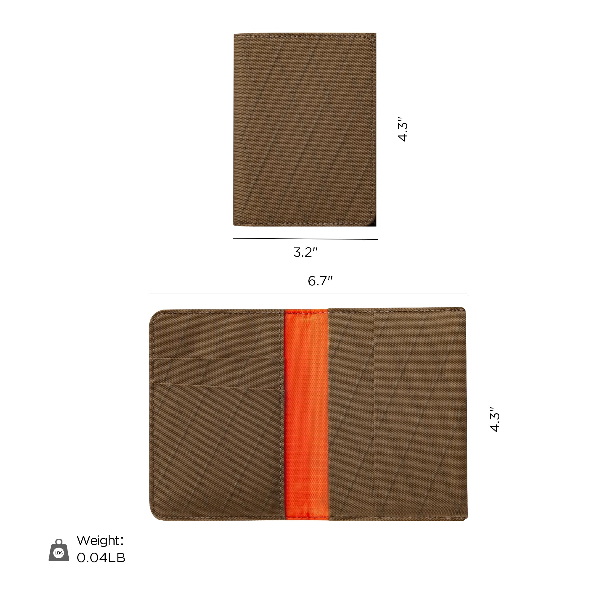 ALPAKA Ark Bifold Wallet Coyote Brown X-Pac VX21 - Rfid Card Holder - Holds 8 to 10 Cards - Designated Cash Slot - Built to Last - Polished and Professional Looking - Wallet for Men - Image 3