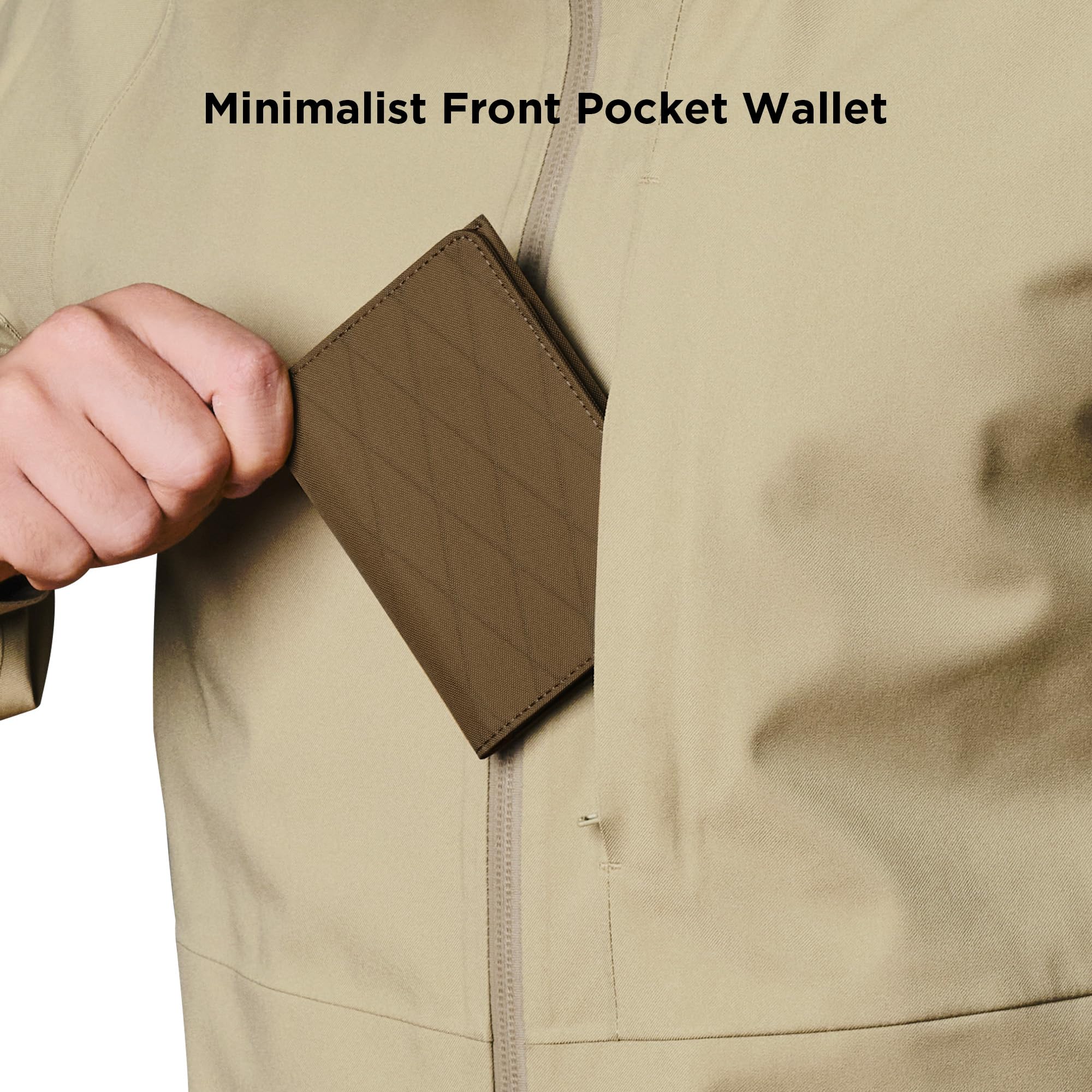 ALPAKA Ark Bifold Wallet Coyote Brown X-Pac VX21 - Rfid Card Holder - Holds 8 to 10 Cards - Designated Cash Slot - Built to Last - Polished and Professional Looking - Wallet for Men - Image 5