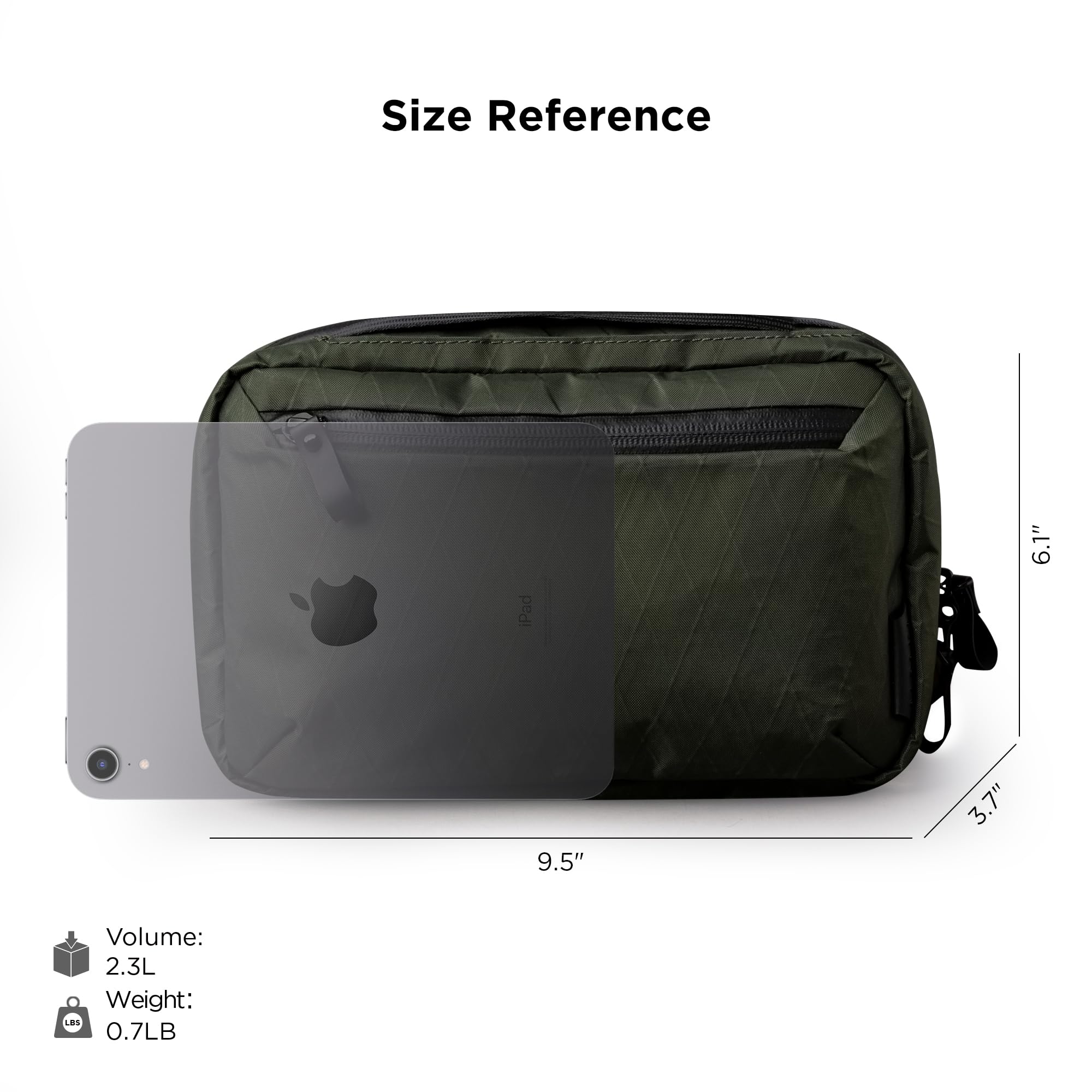 ALPAKA Elements Tech Case Max X-Pac VX21 - Keeps You Clutter-Free - Sling Bag with Adjustable Strap, Weatherproof Fabric fits iPad Mini Series, Electronic Accessories, EDC Tech Organizer for Travel - Image 3