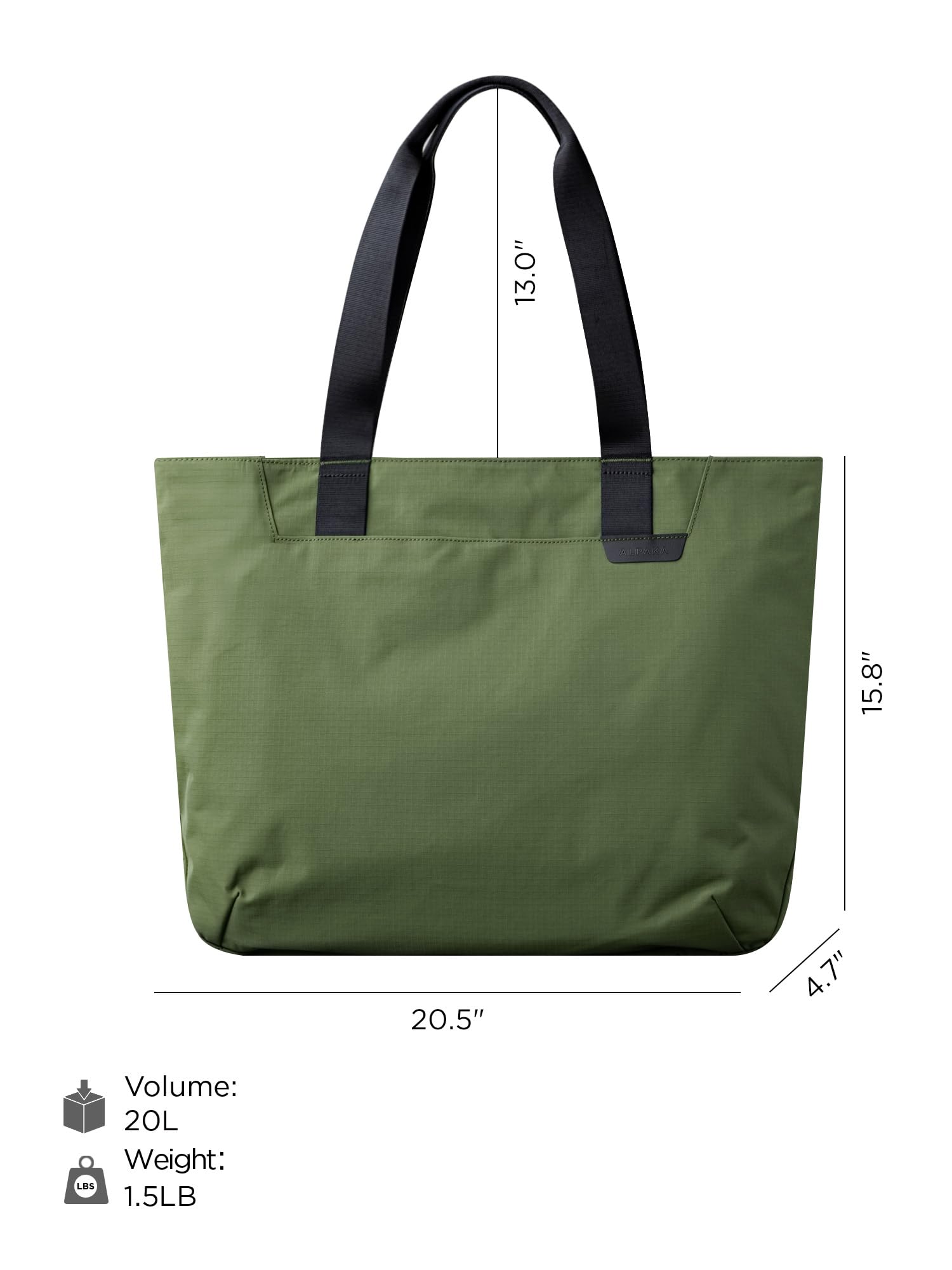 ALPAKA Elements Tote 20 L - Spacious Interior Tote Bag with Foldable,Semi-padded Sleeve fits 16" Laptop - Image 4