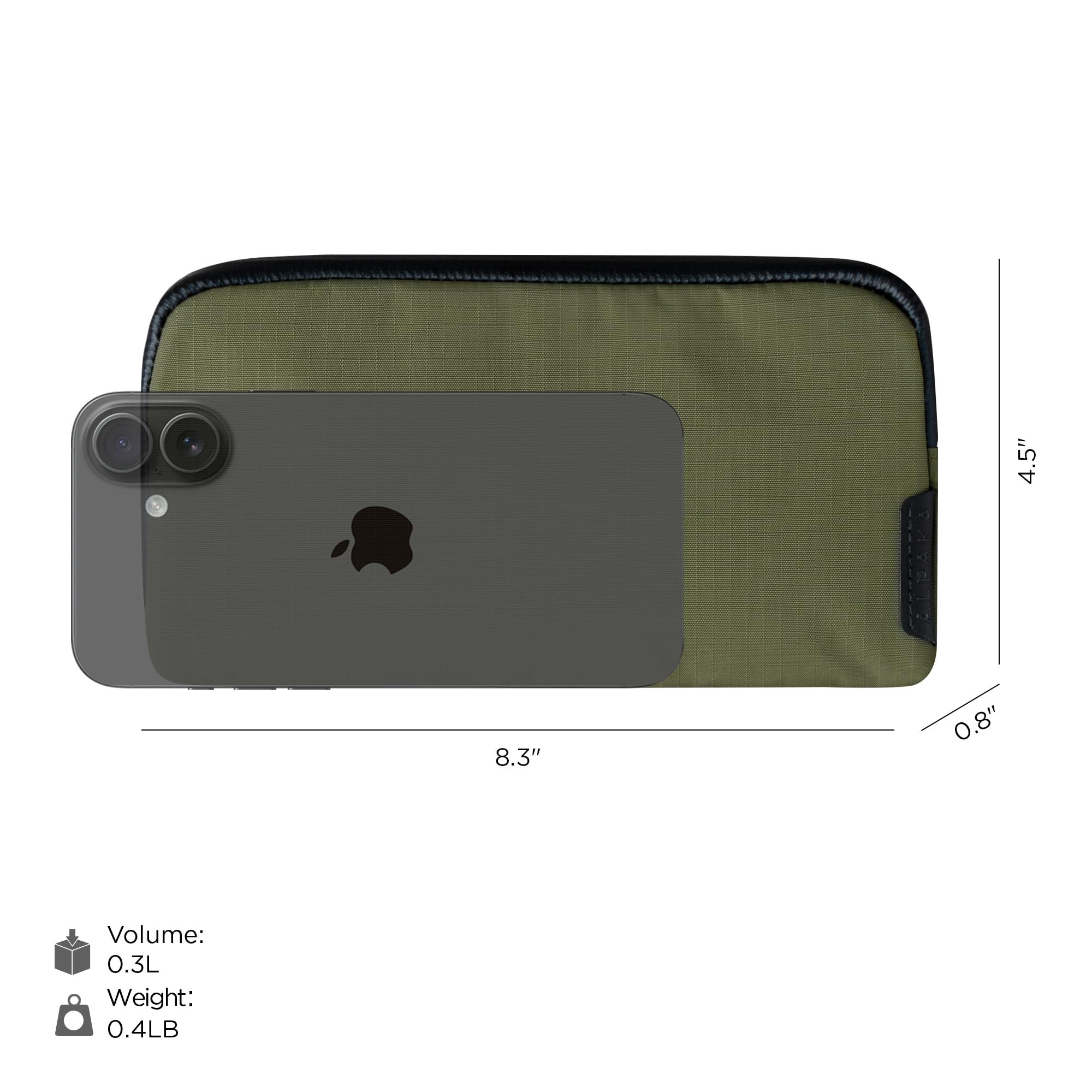 ALPAKA Flight Pouch - Compact Travel Bag (0.3L), Fits Phone and Passport, Travel Purse for Men, YKK Zipper Main Compartment - Image 6