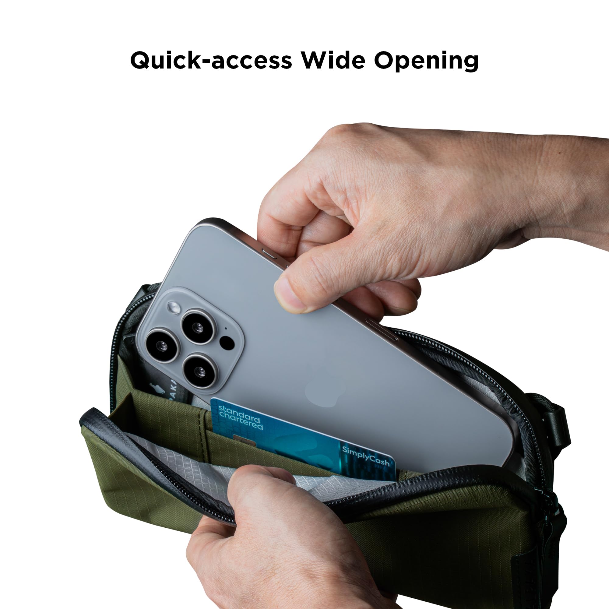 ALPAKA Flight Pouch - Compact Travel Bag (0.3L), Fits Phone and Passport, Travel Purse for Men, YKK Zipper Main Compartment - Image 8