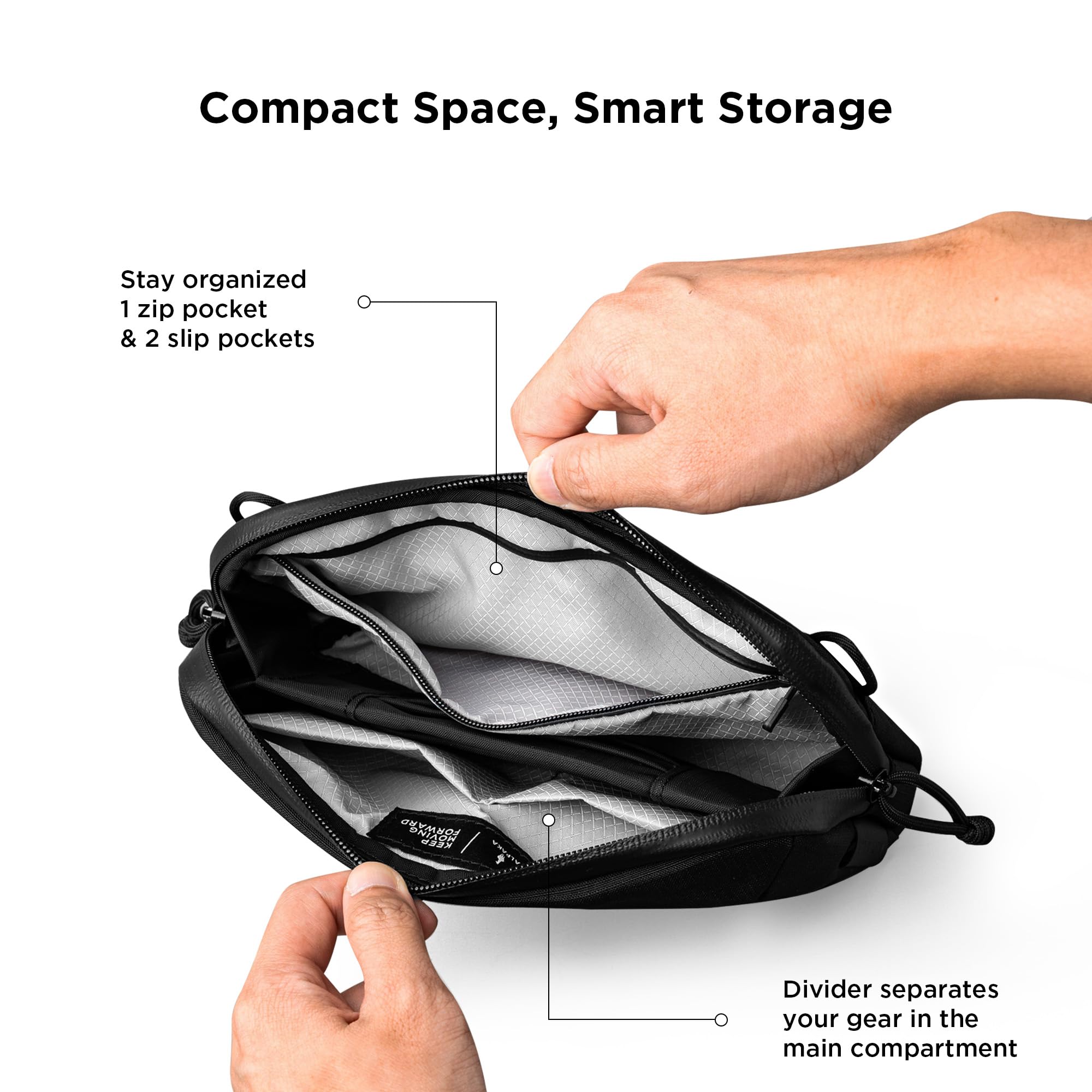 ALPAKA Flight Pouch Pro - 0.7L Sling Crossbody Bag with with RFID Card Slots, Passport Holder, Weatherproof Travel Crossbody Purse - Image 4