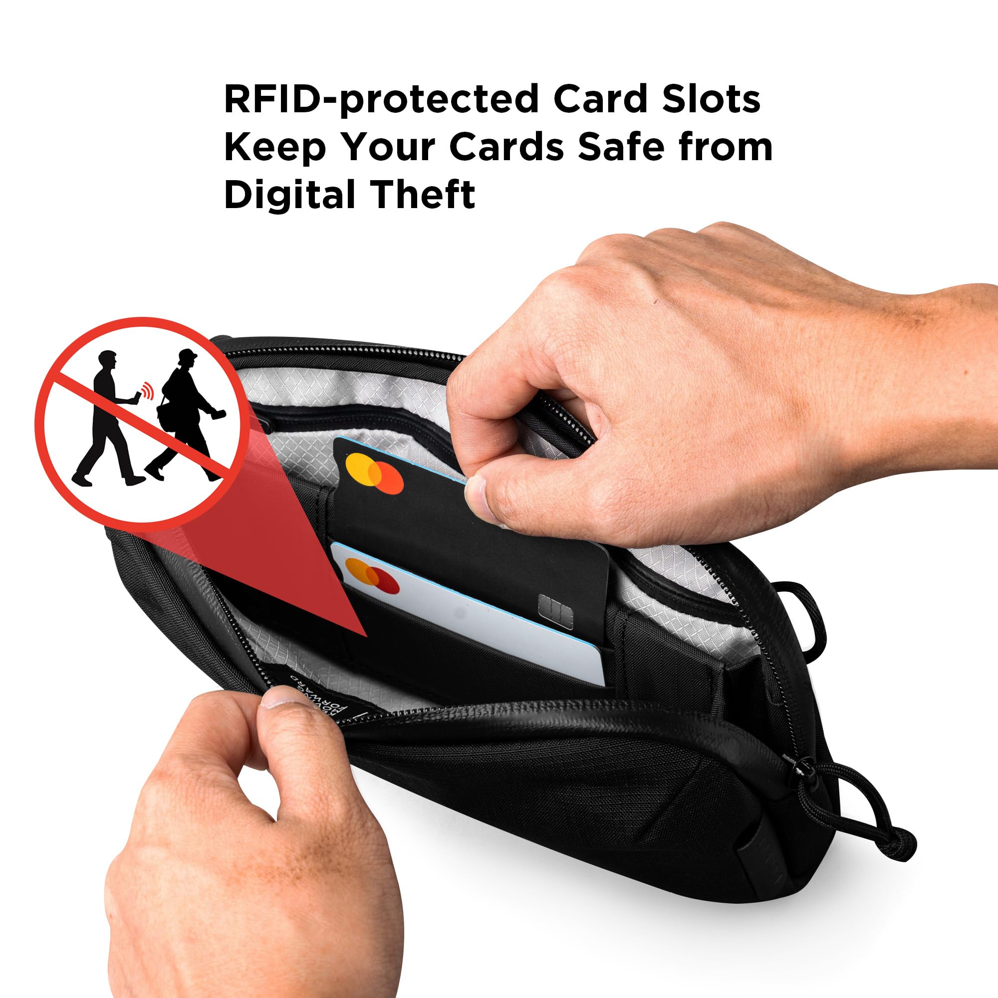 ALPAKA Flight Pouch Pro - 0.7L Sling Crossbody Bag with with RFID Card Slots, Passport Holder, Weatherproof Travel Crossbody Purse - Image 5