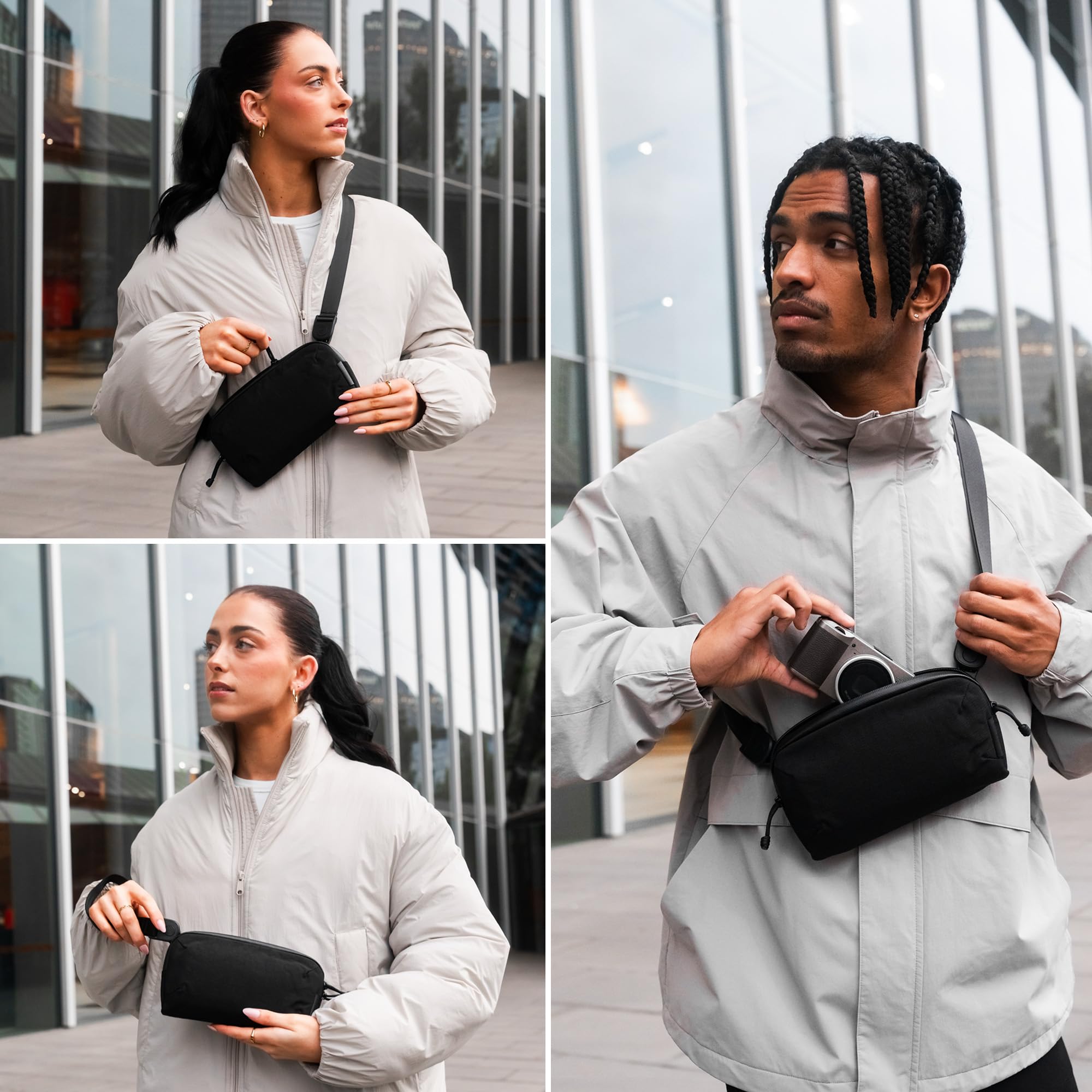 ALPAKA Flight Pouch Pro - 0.7L Sling Crossbody Bag with with RFID Card Slots, Passport Holder, Weatherproof Travel Crossbody Purse - Image 8