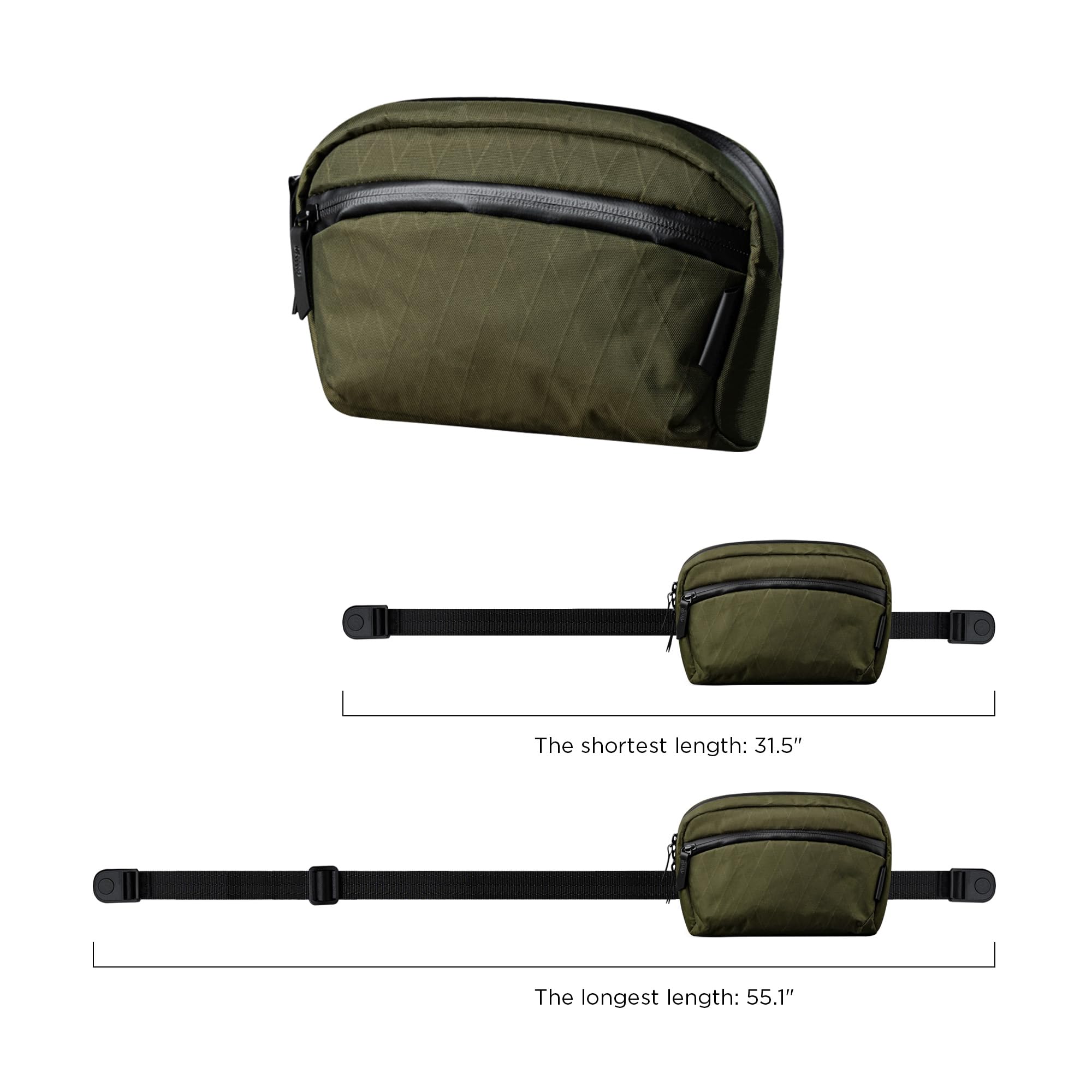 ALPAKA Flight Sling bag 1L - Small Men's Crossbody Bag Construct with YKK Zipper, Adjustable & Detachable Shoulder Strap - Image 3