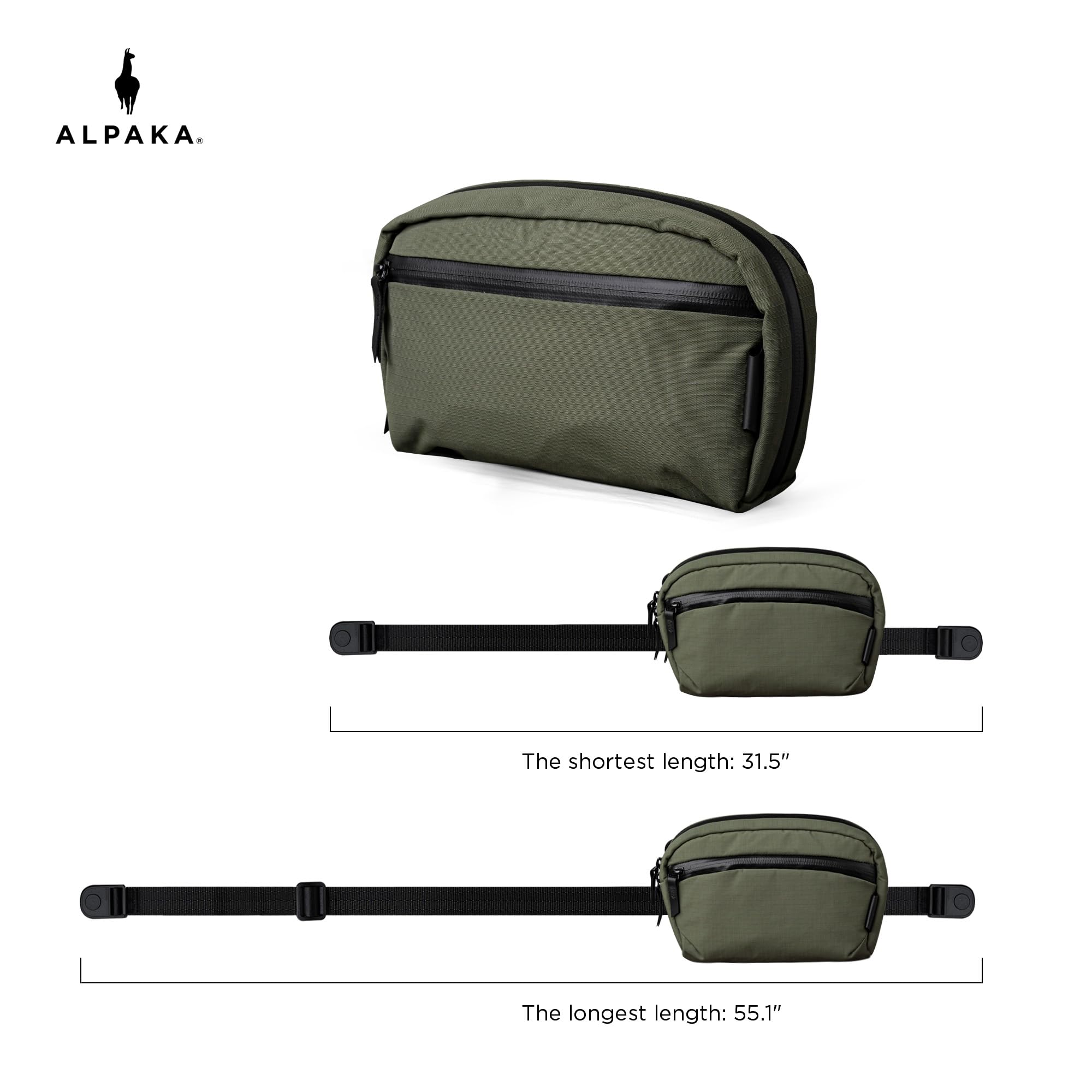 ALPAKA Flight Sling Bag 1L - Small Men's Crossbody Bag with Adjustable & Detachable Shoulder Strap - Tech Organizer - Image 7