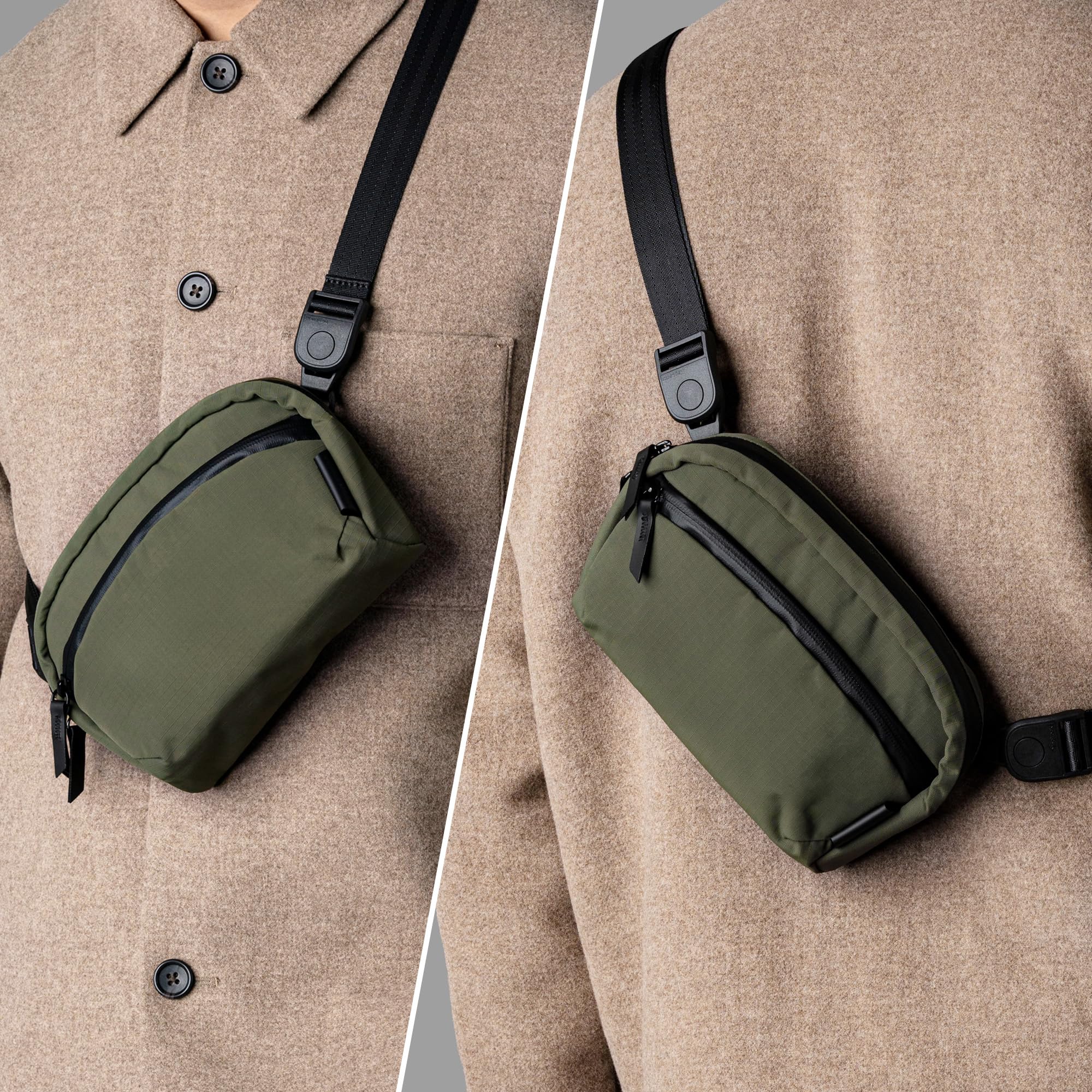 ALPAKA Flight Sling Bag 1L - Small Men's Crossbody Bag with Adjustable & Detachable Shoulder Strap - Tech Organizer - Image 9