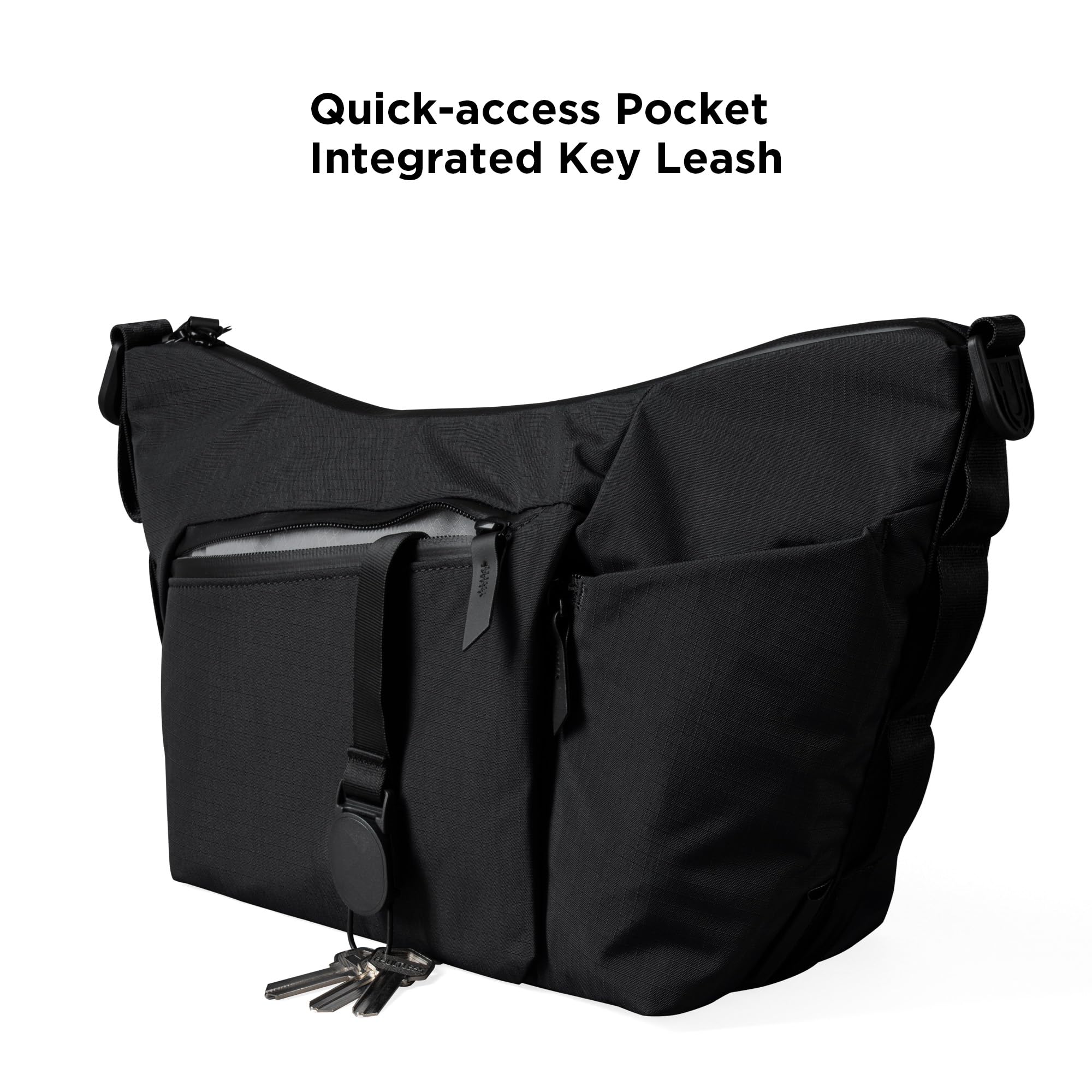 ALPAKA Flow Satchel 4L - Premium EDC Crossbody Bag, Key Tether,Expandable Bottle Pocket - Luggage Pass-Through, Weatherproof - Image 7