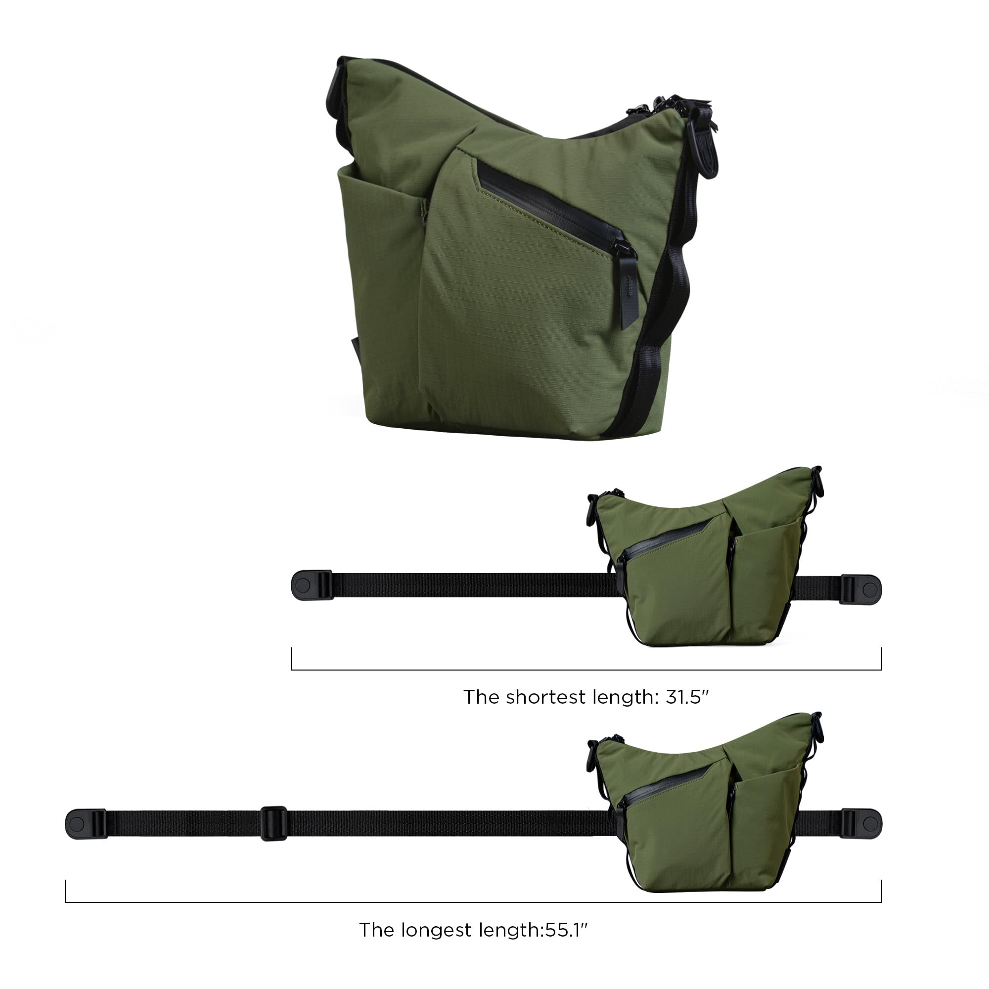 ALPAKA Flow Satchel Mini 2L - Crossbody Bag, Water Resistant Shoulder Bag, Expandable Bottle Pocket, YKK Zippers, Key Tether - Image 3