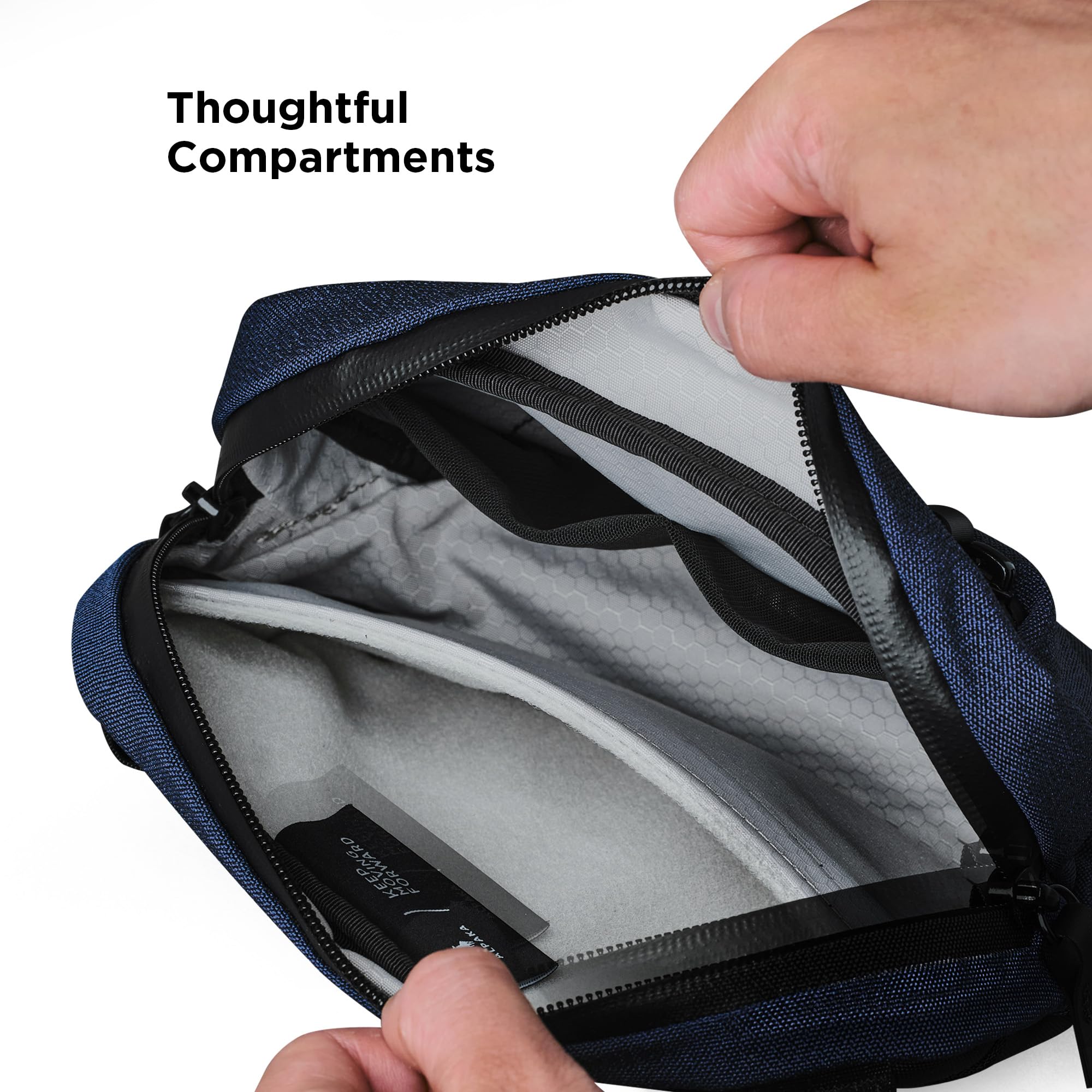 ALPAKA Go Sling Nano 1.6L Compact Camera Sling Bag for Men - Small EDC Crossbody Bag for Point & Shoot Cameras - Image 5