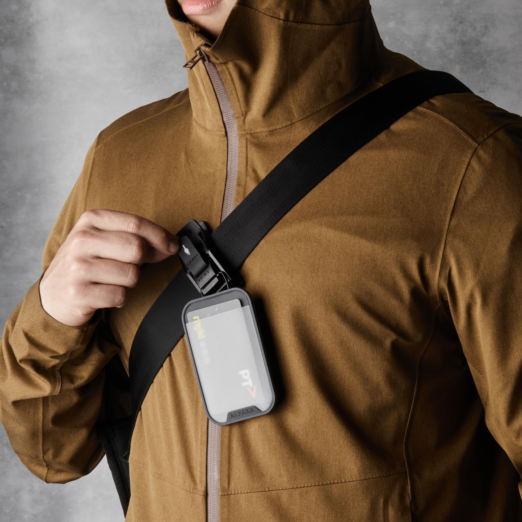 ALPAKA HUB Cardholder - Waterproof and Versatile Card Wallet - Front Pocket for ID Tag or Transport Card - Back Pocket Holds 2 to 4 Cards - Includes HUB Clip - Image 7