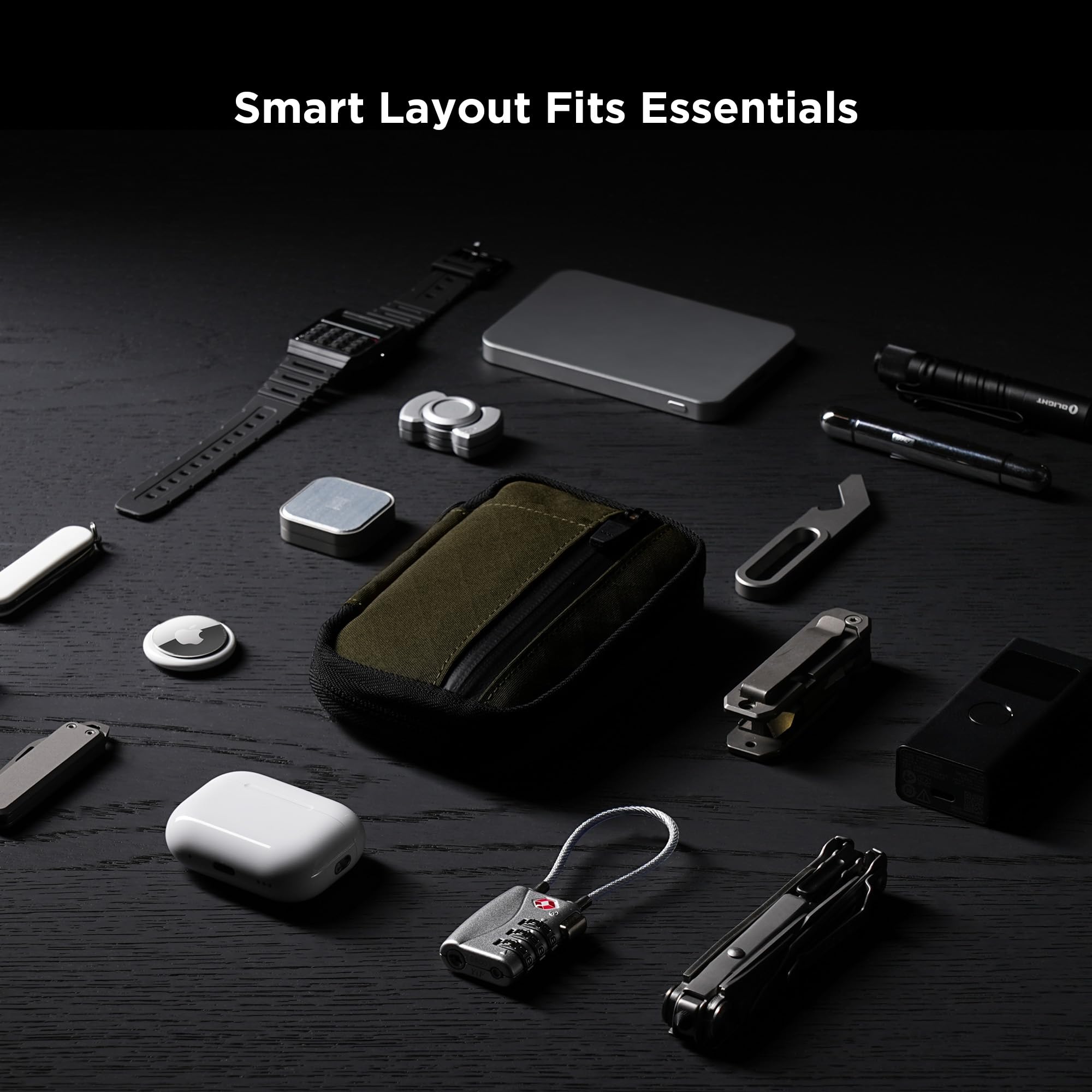 ALPAKA HUB Pouch Pro EDC Organizer - Small Tool Pouch for Electronics, Cables with YKK Zipper, Daily Use and Travel - Axogrid 300D Weatherproof UV Resistant Fabric - Image 7