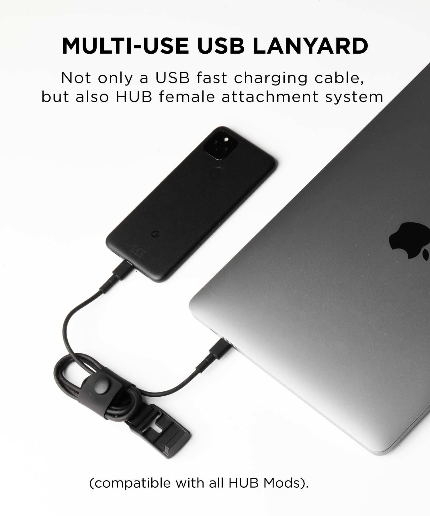 ALPAKA HUB USB Lanyard, Type-C to USB-C Connector Cable, 60W USB C Charger Cable with Magnetic Clip 3 - ft, Type C USB Cable for iPhone 15 & 16 Series, iPad mini 6 & Pro 2021, MacBook Pro 2020 - Image 3