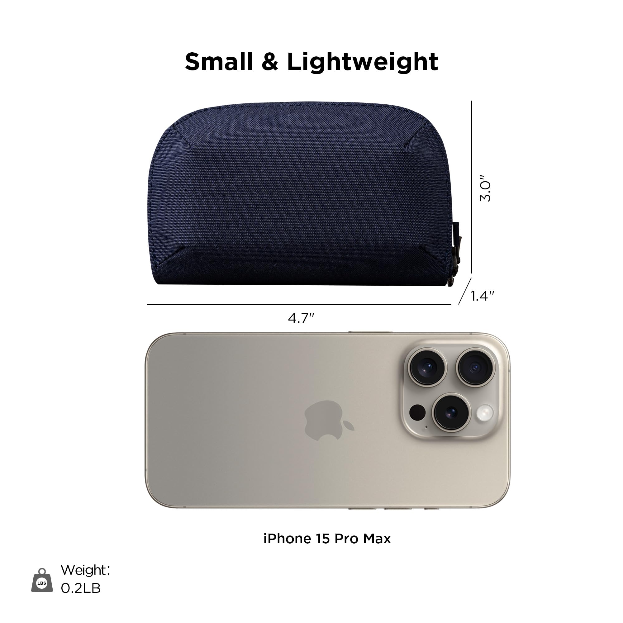 ALPAKA Hub Zip Pocket Blue Axoflux 300D - Zipper Wallet - Key Pouch for Car Keys - 30 Cards Max- Two Accordion Storage Sections - Magnetic Closure SD Card Case - HUB Accessories Compatible - Image 4