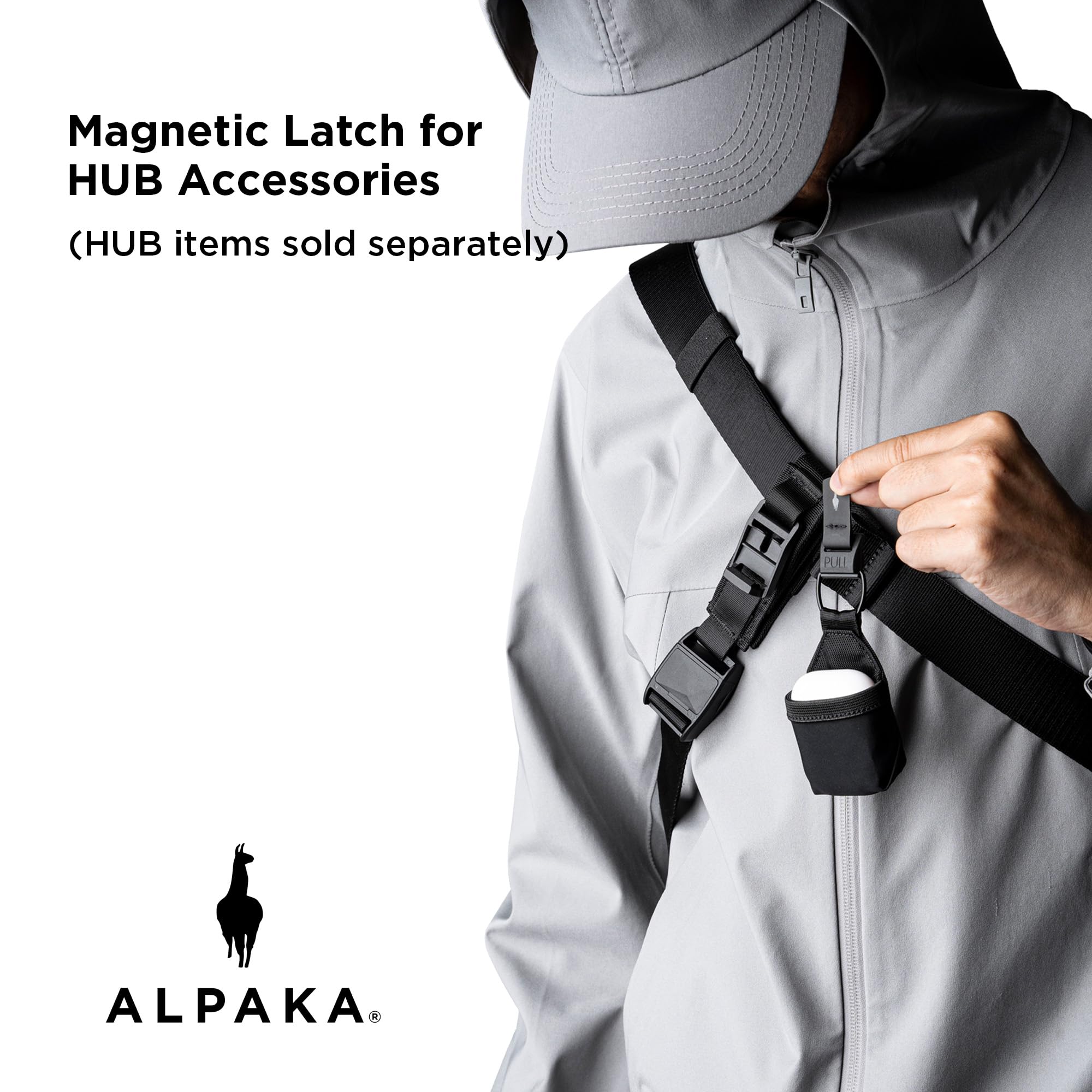 ALPAKA Magnetic Stabilizer Strap - Accessory for Crossbody Bag - Quick Release Maglockz Buckle - 360° Rotating Clasp to Move with Your Body - Heavy Duty Snaps - Magnetic Latch for HUB Accessories - Image 5