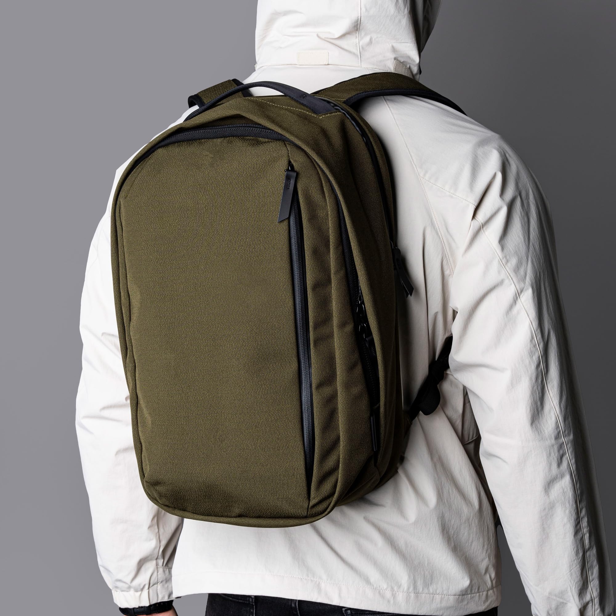 ALPAKA Metro Backpack Pro for Men - Fits 16" Laptop Business Travel Backpack with YKK Zippers, MOD Key Leash,Axoflux 600D (Army Green) - Image 9