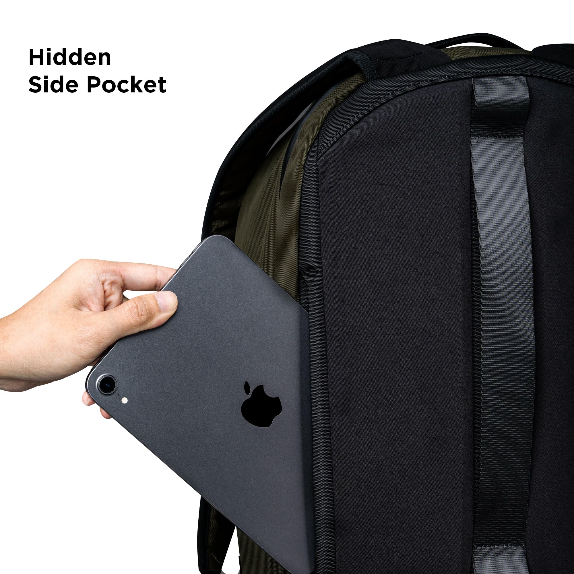 ALPAKA Metro Backpack Pro for Men - Fits 16" Laptop Business Travel Backpack with YKK Zippers, MOD Key Leash & Luggage Pass-through, Weatherproof X-pac Material Work Bag(Olive Green) - Image 8