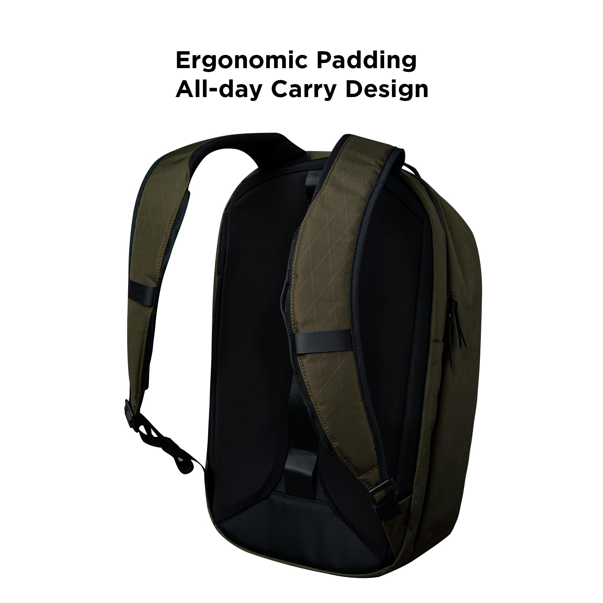 ALPAKA Metro Backpack Pro for Men - Fits 16" Laptop Business Travel Backpack with YKK Zippers, MOD Key Leash & Luggage Pass-through, Weatherproof X-pac Material Work Bag(Olive Green) - Image 9