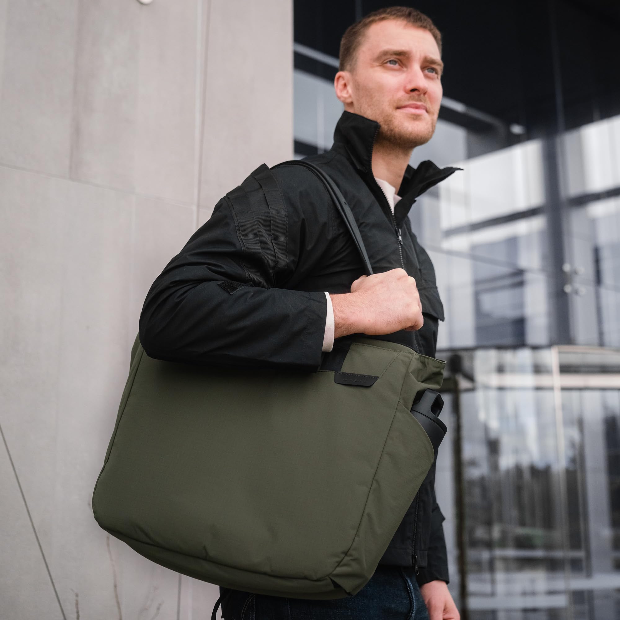 ALPAKA Metro Tote Bag 14L- Build 16" Laptop & Tablet Sleeve with zipper, External Bottle Pocket,Luggage pass-through - Image 3