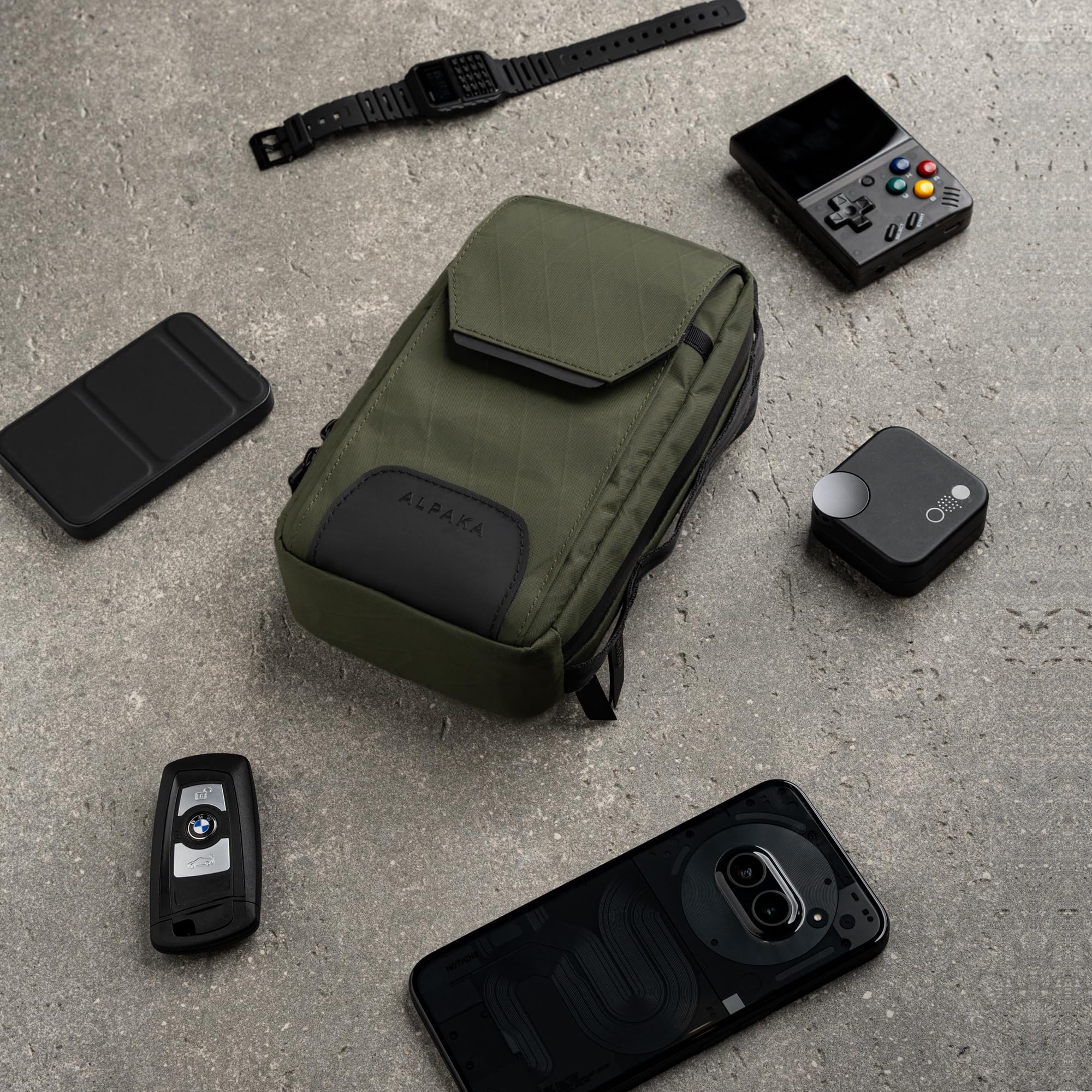 ALPAKA Modular Sling V2 - Mini Sling Bag for Phone, EDC Crossbody Bag with Adjustable Strap, X-Pac VX21 Weatherproof Fabric - Image 3