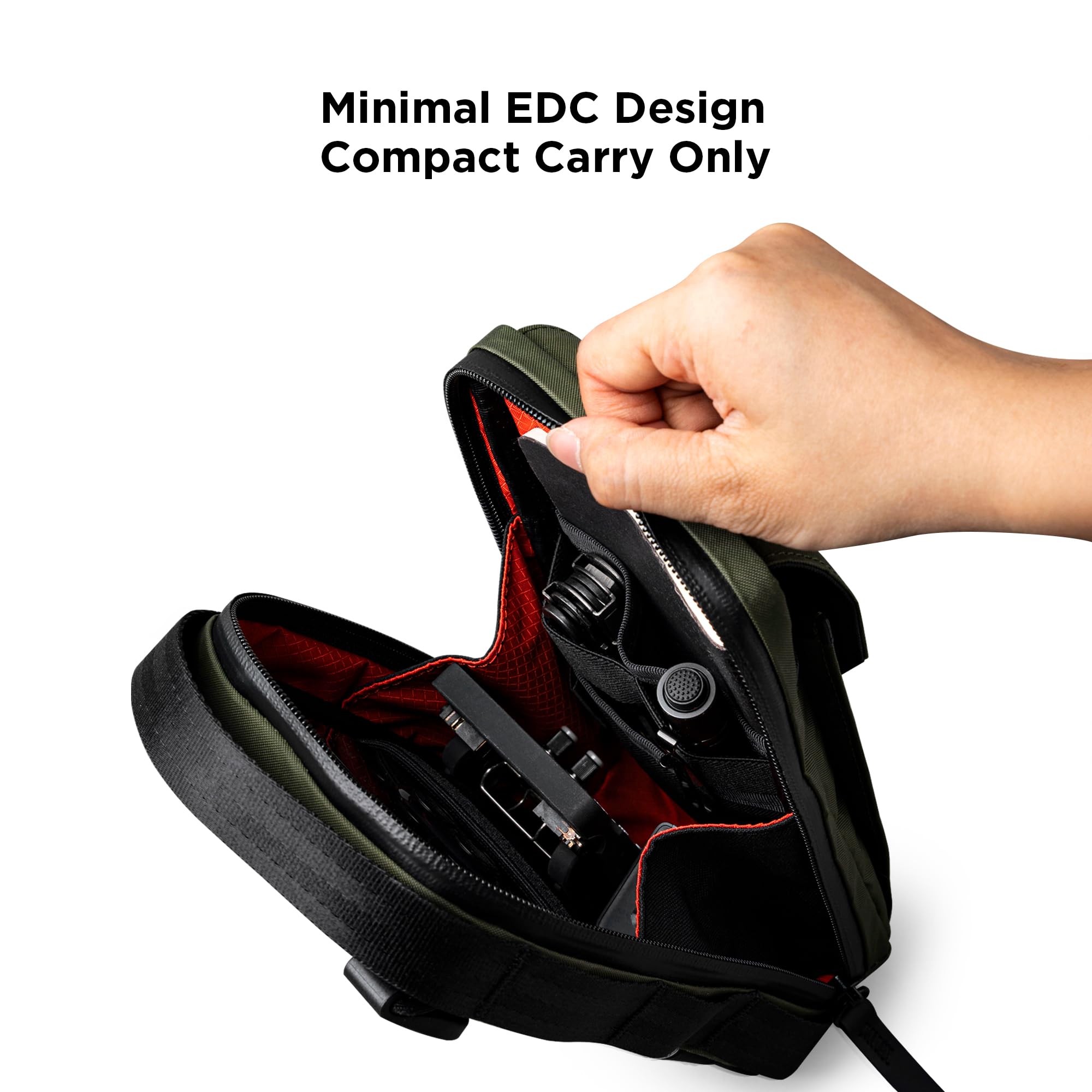 ALPAKA Modular Sling V2 - Mini Sling Bag for Phone, EDC Crossbody Bag with Adjustable Strap, X-Pac VX21 Weatherproof Fabric - Image 6