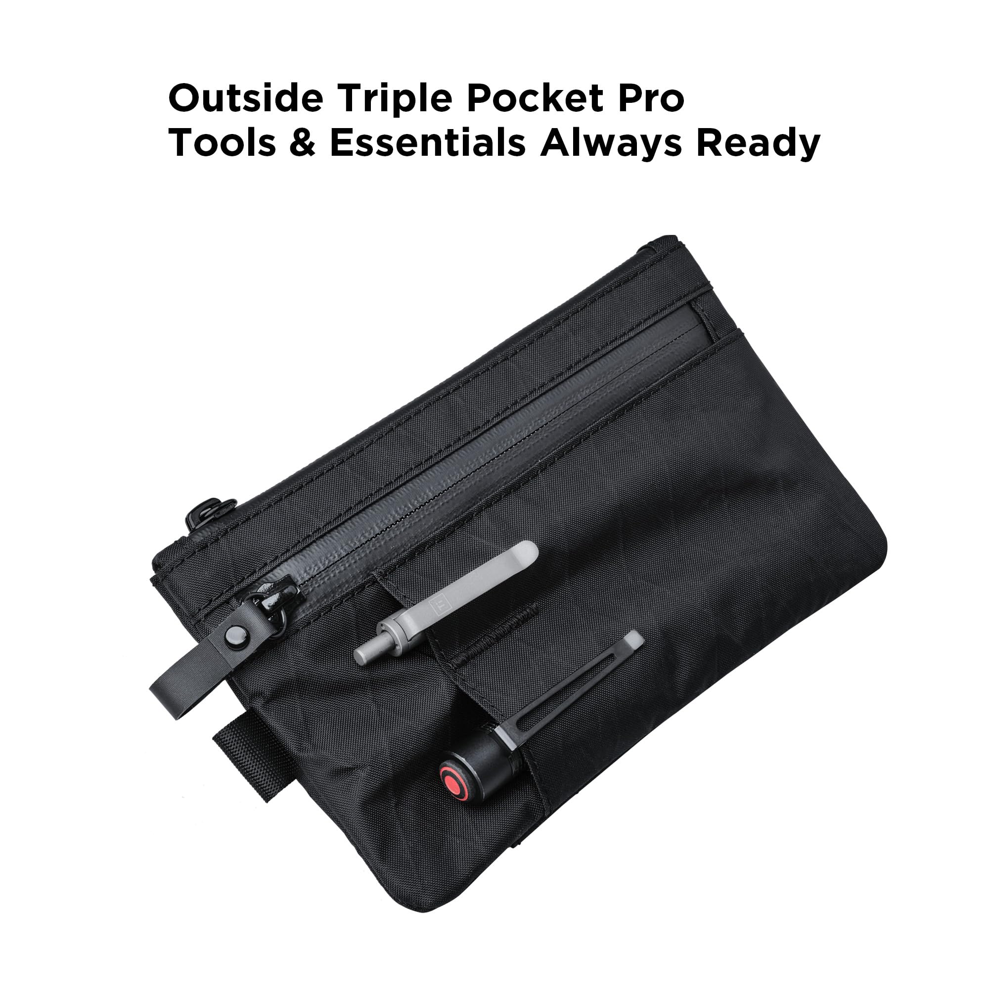 ALPAKA Zip Clutch, Zipper Wallet and EDC Carrier - RFID Blocking Material Passport Wallet- 3 External Slots for EDC Gear - Image 4