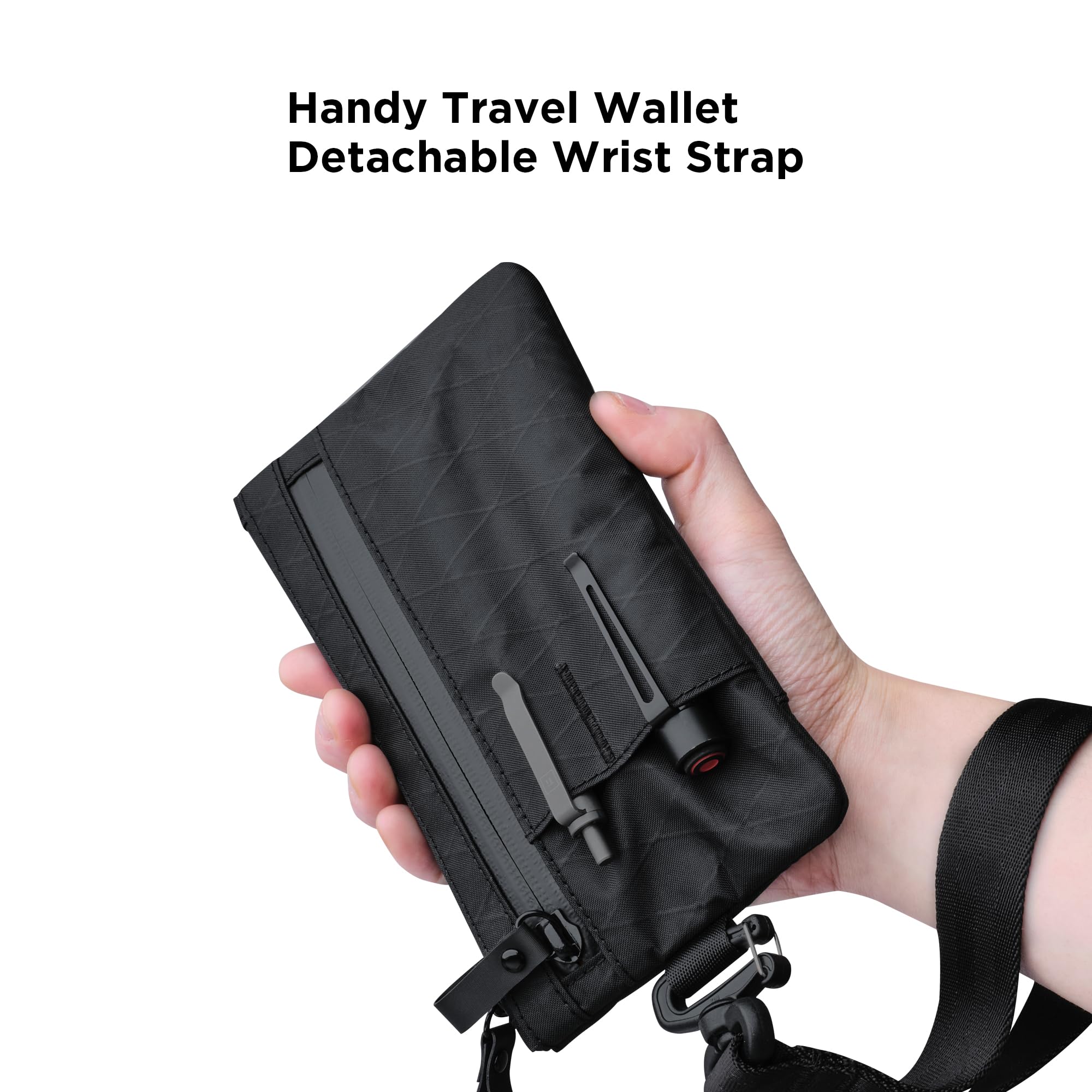 ALPAKA Zip Clutch, Zipper Wallet and EDC Carrier - RFID Blocking Material Passport Wallet- 3 External Slots for EDC Gear - Image 7