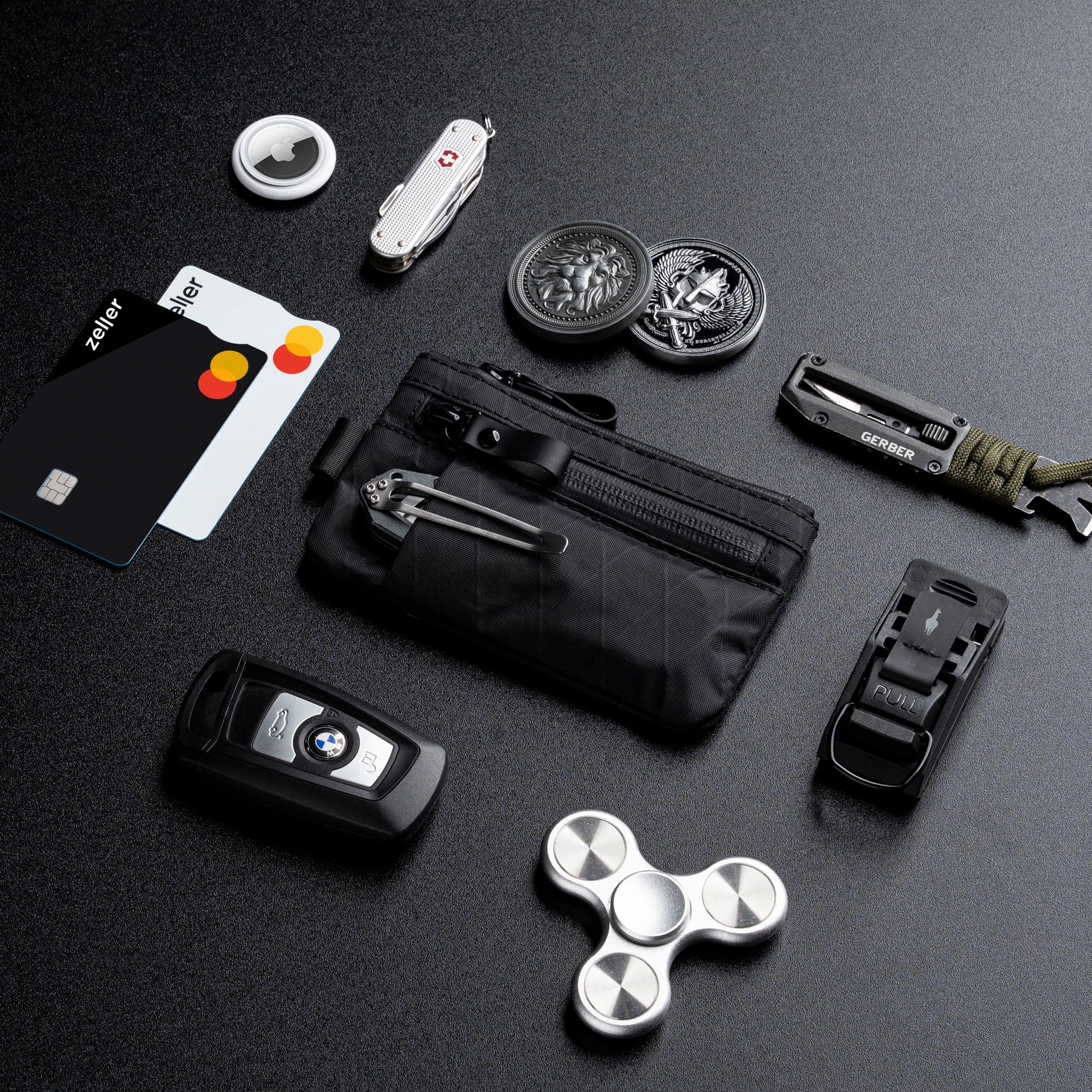 ALPAKA Zip Pouch Pro - Minimalist Zipper Wallet - with RFID Blocking ID Card Holder Wallet with Zipper for Men with Multi-tool Slot - Image 8