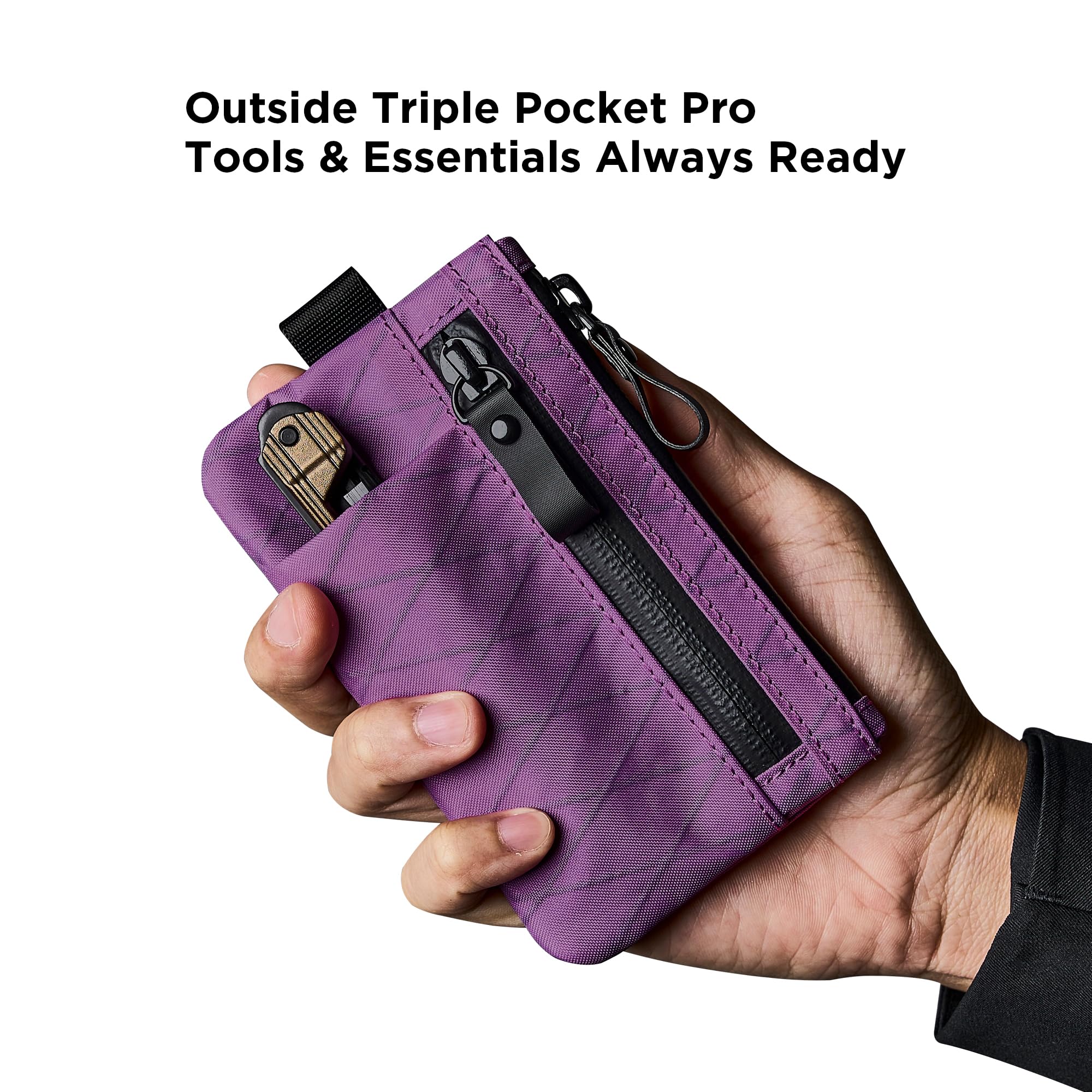 ALPAKA Zip Pouch Pro - Minimalist Zipper Wallet - with RFID Blocking ID Card Holder Wallet with Zipper for Men with Multi-tool Slot - Image 4