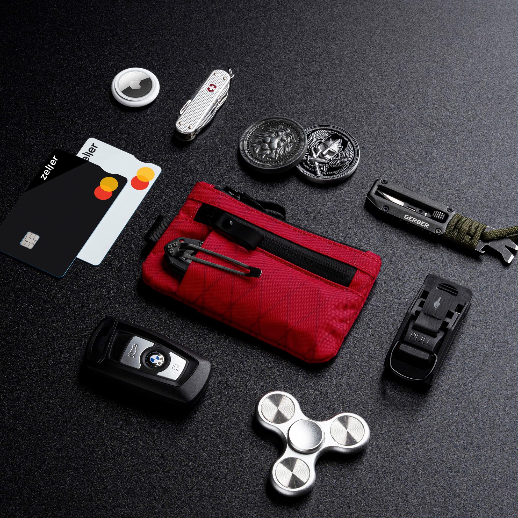 ALPAKA Zip Pouch Pro - Minimalist Zipper Wallet - with RFID Blocking ID Card Holder Wallet with Zipper for Men with Multi-tool Slot - Image 8