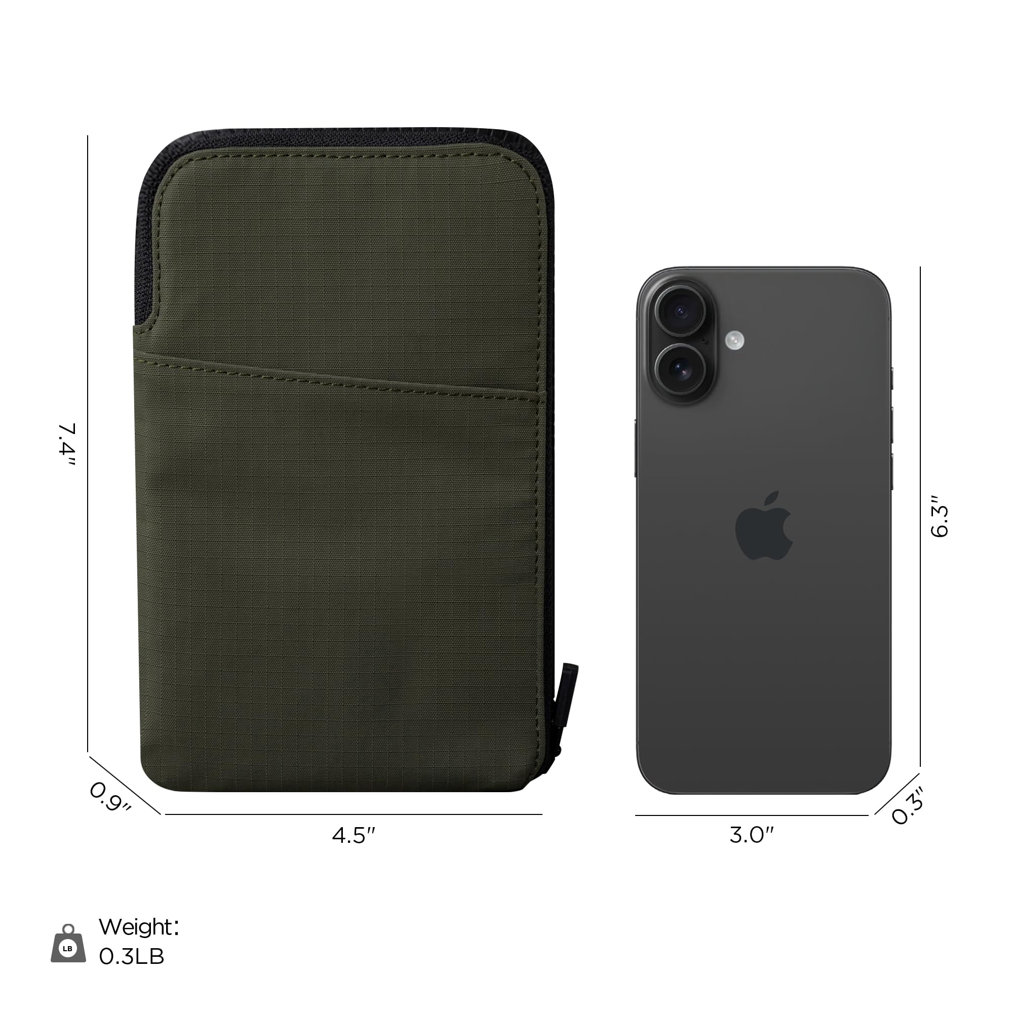 ALPAKA Zip Travel Wallet - Store Your Travel Accessories Efficiently - 3 Internal Pockets For Your Passport and More - 2 Card Slots - Made From Recycled and RFID-Protective Material - Image 6